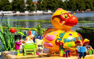 Unsere Big Duck beim Entenrennen